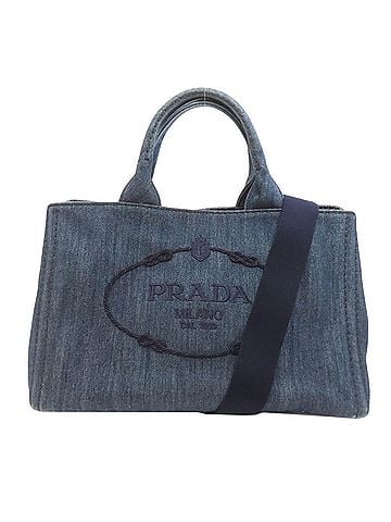 Prada Prada Canapa 2-Way Handbag, Denim, Women's (PRADA) (view 1)