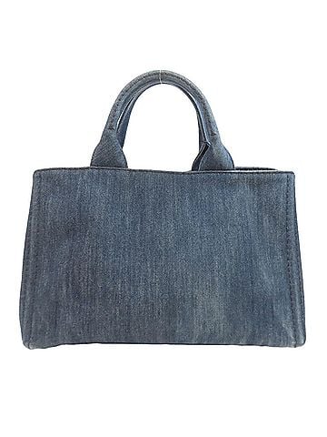 Prada Prada Canapa 2-Way Handbag, Denim, Women's (PRADA) (view 2)