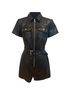 Guess 100% Polyurethane Black Jumpsuit Size L - photo 1