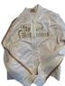 Apple Bottoms 100% Polyester White Gold Tan Track Jacket Size L - photo 1