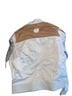 Apple Bottoms 100% Polyester White Gold Tan Track Jacket Size L - photo 2