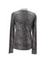 Neiman Marcus 100% Cashmere Animal Print Gray Cashmere Pullover Sweater Size M - photo 2