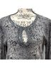 Neiman Marcus 100% Cashmere Animal Print Gray Cashmere Pullover Sweater Size M - photo 5