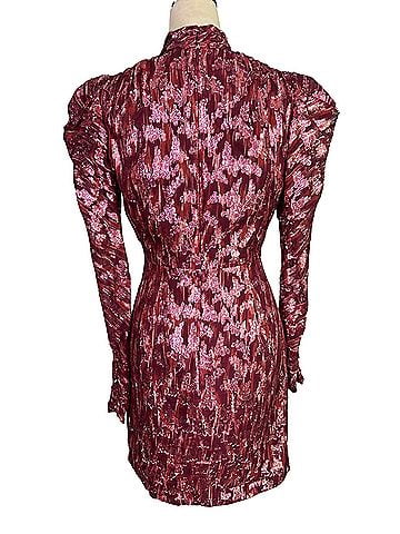 Jonathan Simkhai Mock Neck Silk Mini Dress Cocktail Dress (view 2)