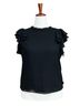 DKNY Black Short Sleeve Blouse Size L - photo 1