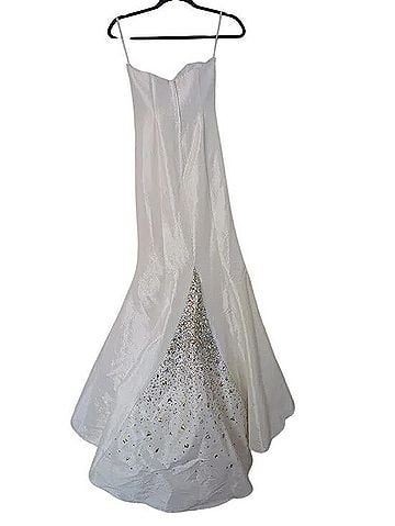 Jovani Strapless Rhinestone Mermaid Dress With Train Cocktail Dress (view 2)