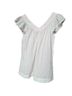 French Connection Stripes Multi Color White Short Sleeve Blouse Size 4 - photo 2