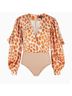 PatBO 100% Silk Print Orange White Jumpsuit Size M - photo 3