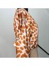 PatBO 100% Silk Print Orange White Jumpsuit Size M - photo 5