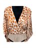 PatBO 100% Silk Print Orange White Jumpsuit Size M - photo 8
