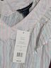 French Connection Stripes Multi Color White Short Sleeve Blouse Size 4 - photo 3
