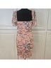 Guess 92% Polyester 8% Spandex 100% Polyester Floral Pink Cocktail Dress Size 6 - photo 4