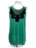 Sunny Leigh 100% Polyester Floral Green Black Sleeveless T-Shirt Size M - photo 1
