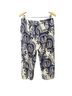 J. McLaughlin 100% Linen Floral Paisley Blue White Casual Pants Size 8 - photo 1