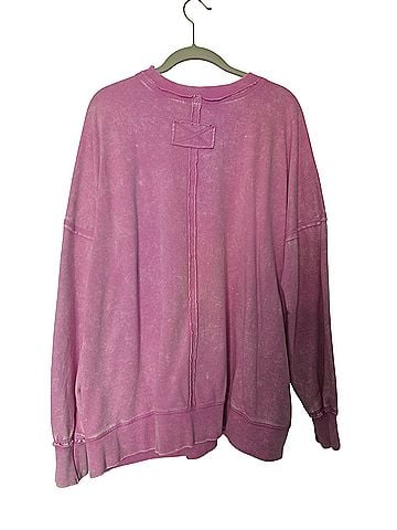 Zenana Outfitters Washed Pocket Crewneck Sweater Sweater Vest (view 2)