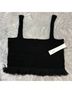 Aqua 100% Cotton Black Sleeveless Top Size M - photo 5