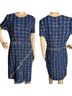 St. John Checkered-gingham Blue White Casual Dress Size 8 - photo 1