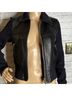 3.1 Phillip Lim 100% Lambskin 93% Wool 7% Elastane Black Blue Jacket Size 2 - photo 6