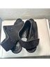 Pedro Garcia 100% Suede Polka Dots Solid Black Heels Size 8 1/2 - photo 12