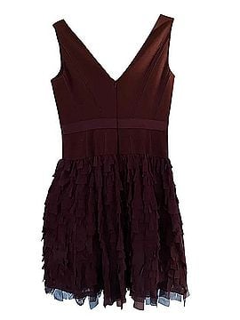 Aidan Mattox Indigo V-Neck Ruffled Cocktail Dress Cocktail Dress (view 2)