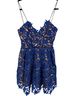 Self-Portrait 100% Polyester 88% Polyester 12% Elastane Leopard Print Blue Cocktail Dress Size 4 - photo 3
