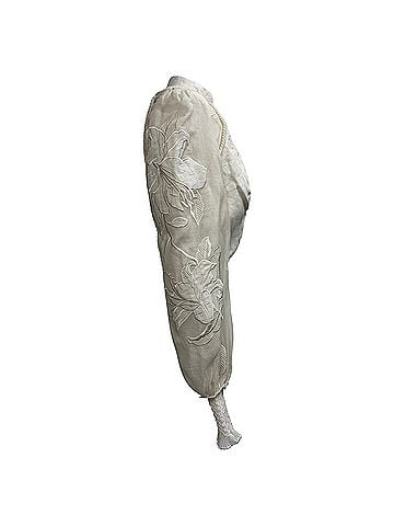 Zimmermann  Zimmermann Embroidered Long Sleeve Cropped Top in White Linen (view 2)