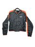 Harley Davidson 100% Nylon Solid Black Orange Jacket Size M - photo 1