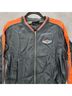 Harley Davidson 100% Nylon Solid Black Orange Jacket Size M - photo 3