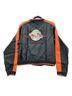 Harley Davidson 100% Nylon Solid Black Orange Jacket Size M - photo 2
