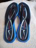 Nike Black Blue Flip Flops Size 10 - photo 4
