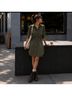 OUTERKNOWN Solid Green Casual Dress Size L - photo 6