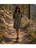 OUTERKNOWN Solid Green Casual Dress Size L - photo 8