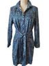 UNTUCKit Paisley Blue Casual Dress Size 14 - photo 1
