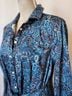 UNTUCKit Paisley Blue Casual Dress Size 14 - photo 8