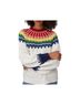 Saylor Fair Isle Ivory Red Casual Sweaters Size XS - photo 1