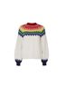 Saylor Fair Isle Ivory Red Casual Sweaters Size XS - photo 2