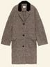 DÔEN 100% Wool Houndstooth Black Gray Coat Size XS - photo 4