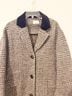DÔEN 100% Wool Houndstooth Black Gray Coat Size XS - photo 5