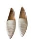 Paige 100% Leather White Flats Size 7 1/2 - photo 1