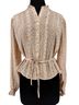 DÔEN 100% Silk Floral Multi Color Long Sleeve Blouse Size S - photo 1