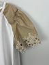 Veronica Beard 100% Cotton 3% Spandex 97% Cotton White Tan Short Sleeve Blouse Size L - photo 6