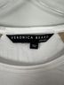 Veronica Beard 100% Cotton 3% Spandex 97% Cotton White Tan Short Sleeve Blouse Size L - photo 3