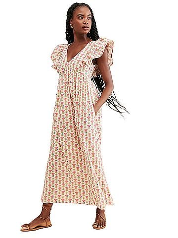 Saylor Floral Maxi Cotton Casual Dress (view 1)