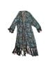 Original Anthony Paisley Green Black Kimono Size 1X - photo 1