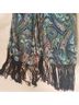 Original Anthony Paisley Green Black Kimono Size 1X - photo 5