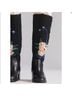 Anthropologie Floral Black Blue Boots Size 10 - photo 7