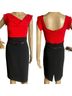 Black Halo Black Red Cocktail Dress Size 10 - photo 1