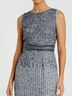 Mac Duggal 100% Polyester Solid Silver Gray Cocktail Dress Size 4 - photo 4