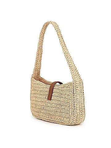 Yves Saint Laurent Yves Saint Laurent Saint Laurent Paris Handbag LE 5 A 7 Mini Natural Raffia Leather 742680 SAINT LAURENT PARIS (view 2)