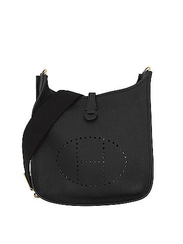 Hermès Hermes Evelyne 3 PM Shoulder Bag, Black, Taurillon Clemence Leather, W Stamp, HERMES, Evelyne, Handbag, Women's, HERMES (view 1)